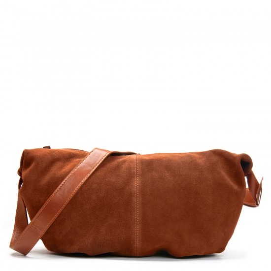 Женская сумка из натуральной кожи + замши ALEX RAI 3035 коричневый