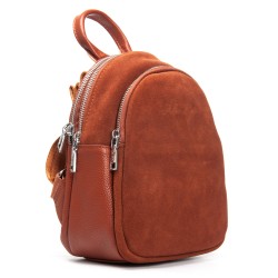 Женская сумка-рюкзак из натуральной кожи + замши ALEX RAI 2058 коричневый