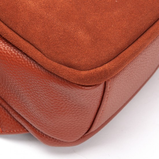 Женская сумка-рюкзак из натуральной кожи + замши ALEX RAI 2058 коричневый