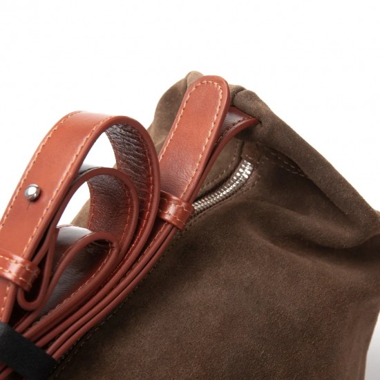 Жіноча сумка з натуральної шкіри + замші ALEX RAI 3035 хакі