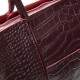 Жіноча сумка з натуральної шкіри ALEX RAI 00109 крокодил бордовий