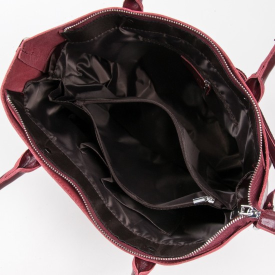 Жіноча сумка з натуральної шкіри ALEX RAI 8776 бордовий