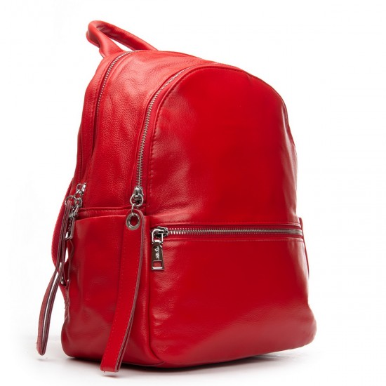 Женский рюкзак из натуральной кожи ALEX RAI 95517-9 красный