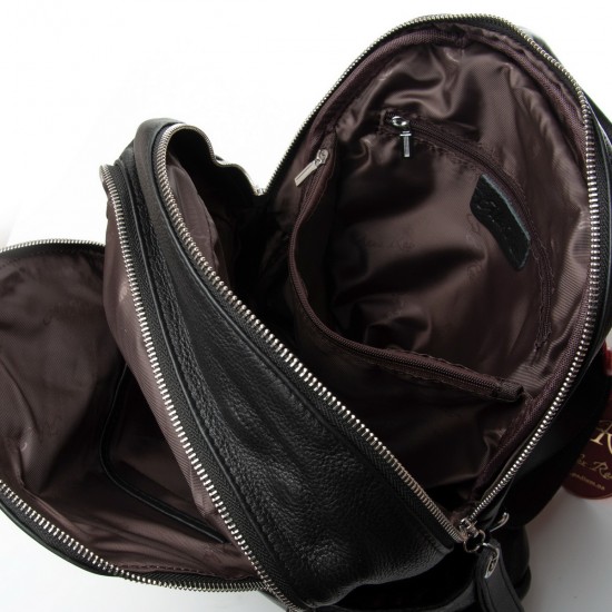 Женский рюкзак из натуральной кожи ALEX RAI 95517-9 черный