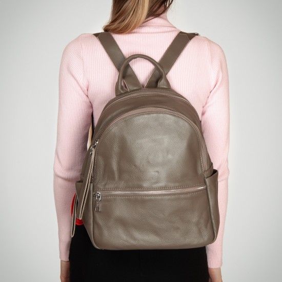 Женский рюкзак из натуральной кожи ALEX RAI 95517-9 хаки