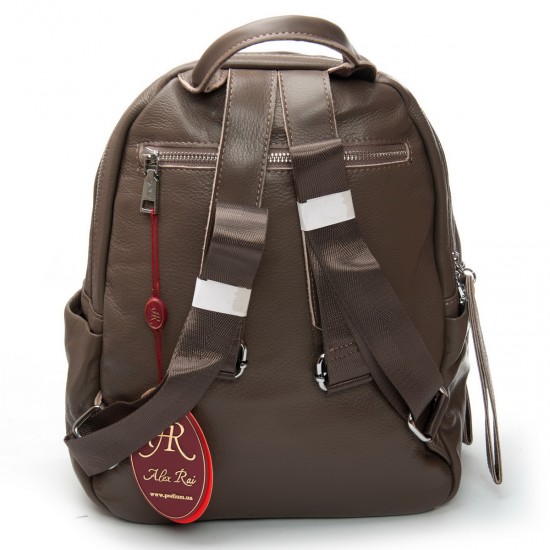 Женский рюкзак из натуральной кожи ALEX RAI 95517-9 хаки