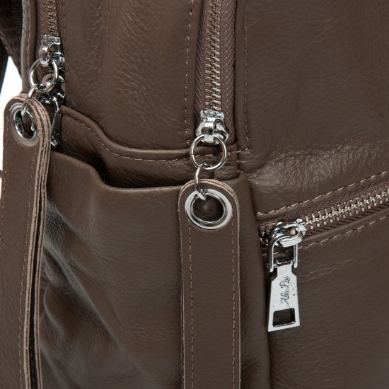 Женский рюкзак из натуральной кожи ALEX RAI 95517-9 хаки