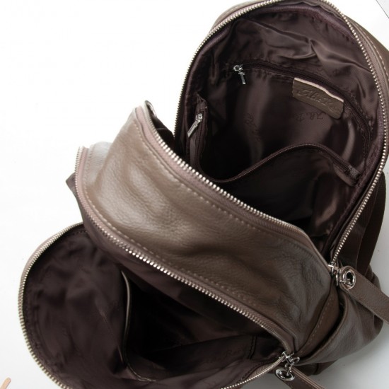 Женский рюкзак из натуральной кожи ALEX RAI 95517-9 хаки