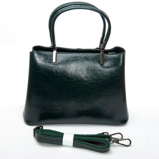 Женская сумка из натуральной кожи + замши ALEX RAI 385 зеленый