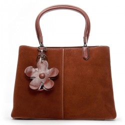 Женская сумка из натуральной кожи + замши ALEX RAI 385 коричневый