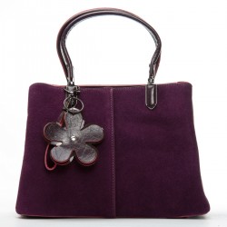 Женская сумка из натуральной кожи + замши ALEX RAI 385 бордовый