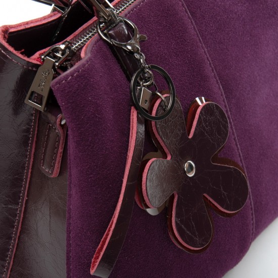 Женская сумка из натуральной кожи + замши ALEX RAI 385 бордовый Женская сумка из натуральной кожи + замши ALEX RAI 385 бордовый