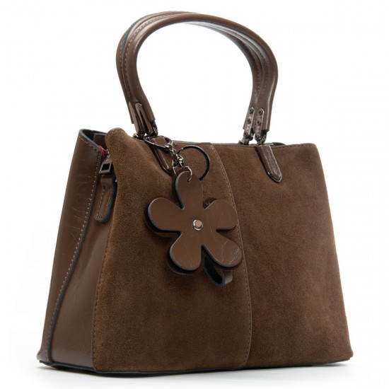 Женская сумка из натуральной кожи + замши ALEX RAI 385 хаки Женская сумка из натуральной кожи + замши ALEX RAI 385 хаки