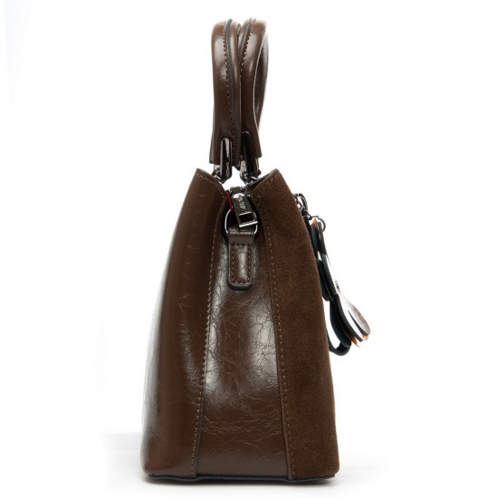 Женская сумка из натуральной кожи + замши ALEX RAI 385 хаки Женская сумка из натуральной кожи + замши ALEX RAI 385 хаки