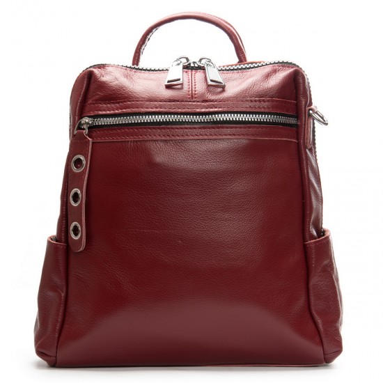 Рюкзак жіночий з натуральної шкіри ALEX RAI 8781-9 бордовий