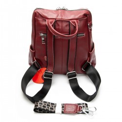 Рюкзак жіночий з натуральної шкіри ALEX RAI 8781-9 бордовий