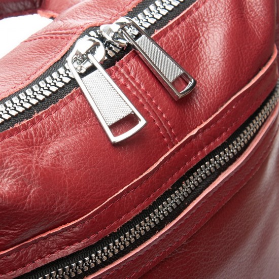 Рюкзак жіночий з натуральної шкіри ALEX RAI 8781-9 бордовий