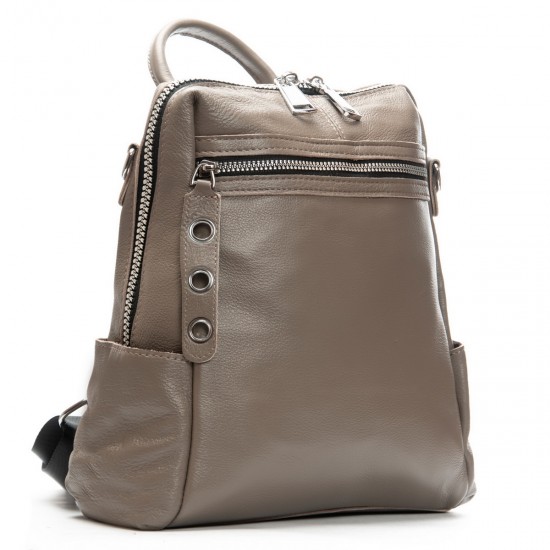 Рюкзак жіночий з натуральної шкіри ALEX RAI 8781-9 сірий