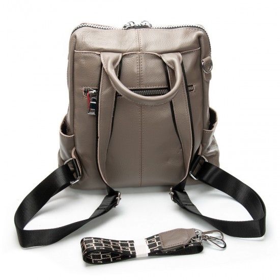 Рюкзак жіночий з натуральної шкіри ALEX RAI 8781-9 сірий