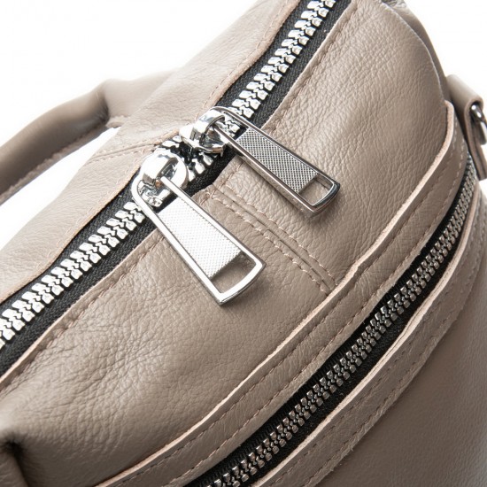 Рюкзак жіночий з натуральної шкіри ALEX RAI 8781-9 сірий