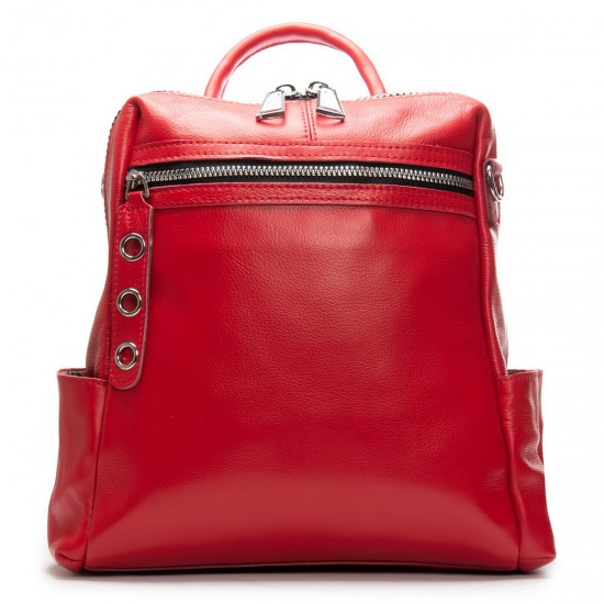 Рюкзак жіночий з натуральної шкіри ALEX RAI 8781-9 червоний