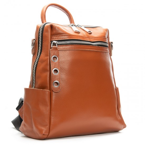 Рюкзак жіночий з натуральної шкіри ALEX RAI 8781-9 коричневий