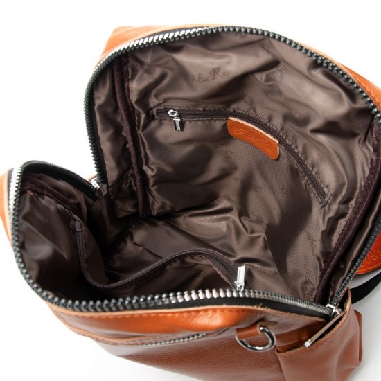 Рюкзак жіночий з натуральної шкіри ALEX RAI 8781-9 коричневий