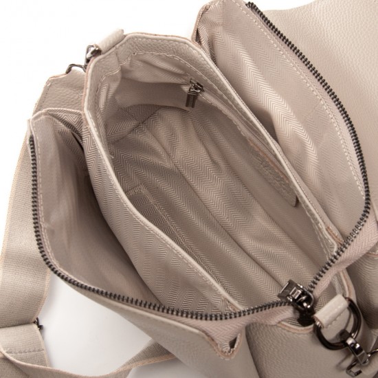 Жіноча сумка з натуральної шкіри ALEX RAI 99118 бежевий