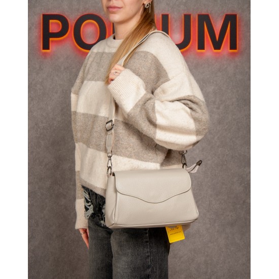 Жіноча сумка з натуральної шкіри ALEX RAI 99118 бежевий