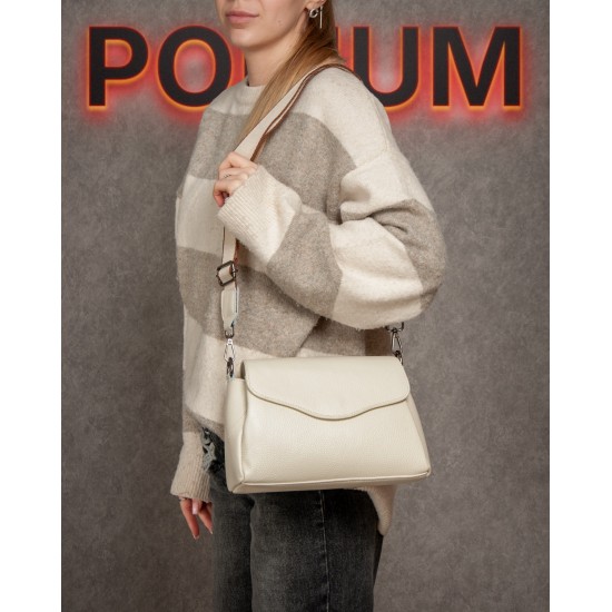 Жіноча сумка з натуральної шкіри ALEX RAI 99118 білий