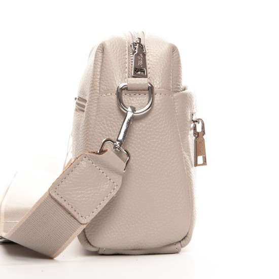 Жіноча сумочка з натуральної шкіри ALEX RAI 99122 бежевий