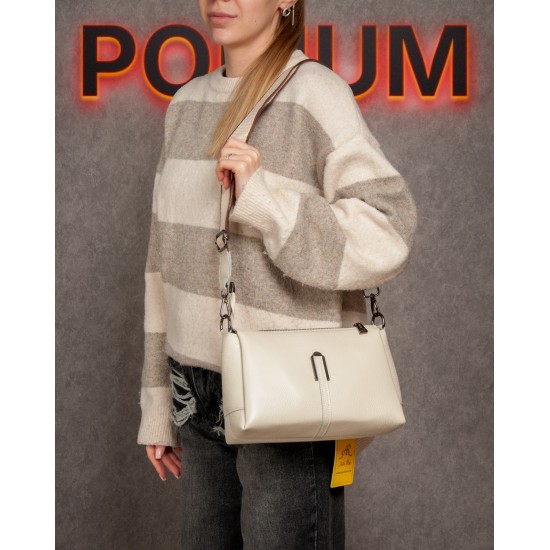 Жіноча сумочка з натуральної шкіри ALEX RAI 99105-2 білий