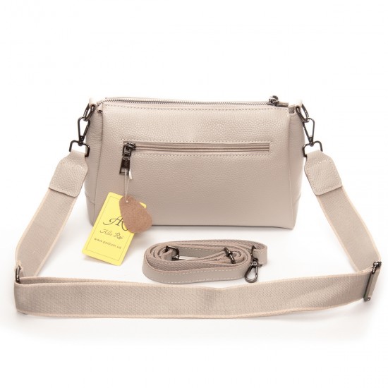 Жіноча сумочка з натуральної шкіри ALEX RAI 99105-2 бежевий