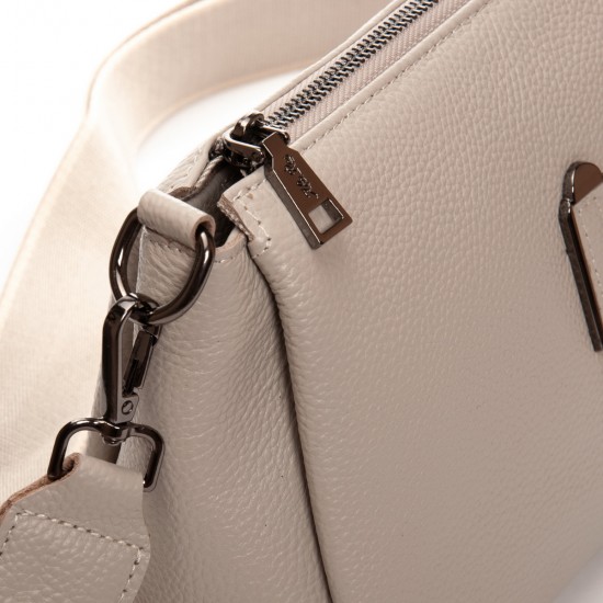 Жіноча сумочка з натуральної шкіри ALEX RAI 99105-2 бежевий