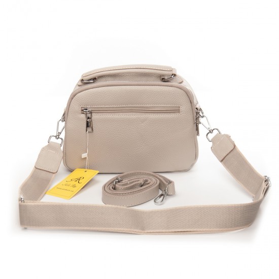 Жіноча сумочка з натуральної шкіри ALEX RAI 99125 бежевий