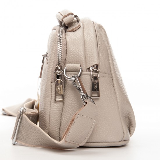 Жіноча сумочка з натуральної шкіри ALEX RAI 99125 бежевий