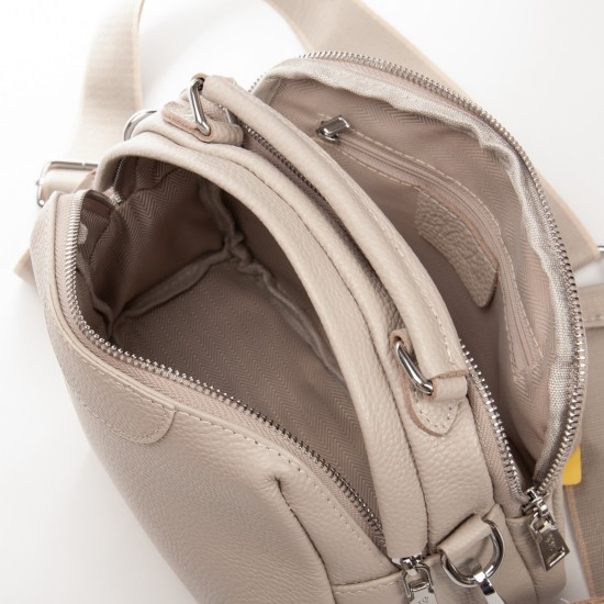 Жіноча сумочка з натуральної шкіри ALEX RAI 99125 бежевий