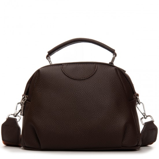 Жіноча сумочка з натуральної шкіри ALEX RAI 99125 кавовий