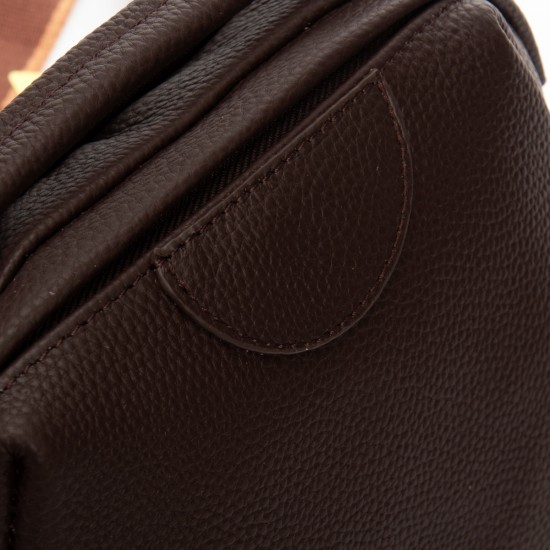 Жіноча сумочка з натуральної шкіри ALEX RAI 99125 кавовий