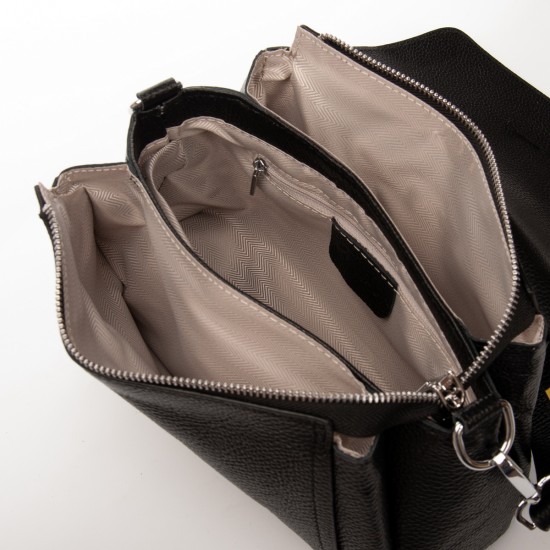 Жіноча сумочка з натуральної шкіри ALEX RAI 93055 чорний