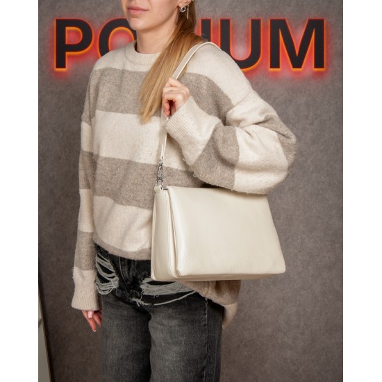 Жіноча сумка з натуральної шкіри ALEX RAI 2087 білий