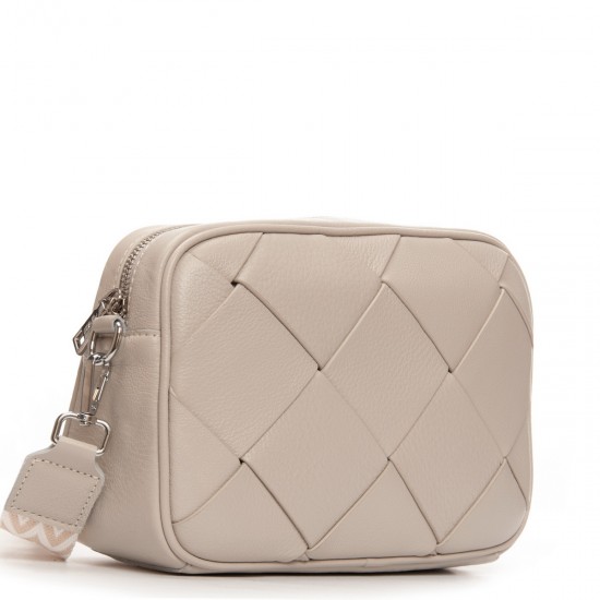 Жіноча сумка з натуральної шкіри ALEX RAI 6616 бежевий