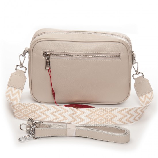 Жіноча сумка з натуральної шкіри ALEX RAI 6616 бежевий