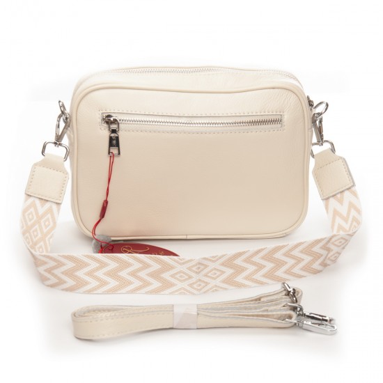 Жіноча сумка з натуральної шкіри ALEX RAI 6616 білий