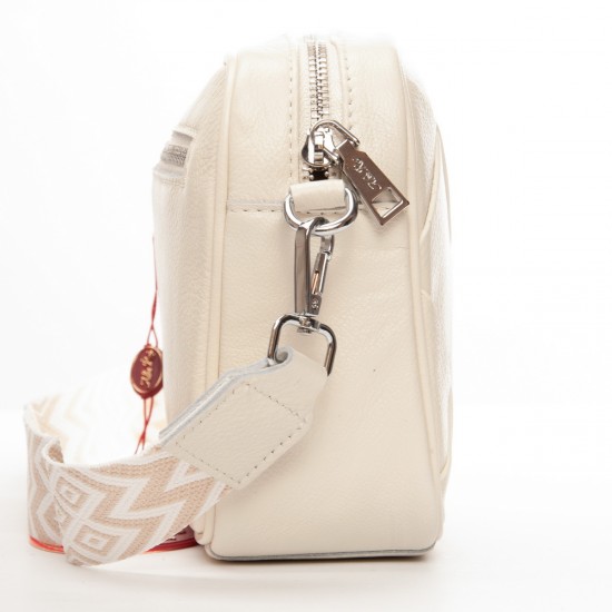 Жіноча сумка з натуральної шкіри ALEX RAI 6616 білий