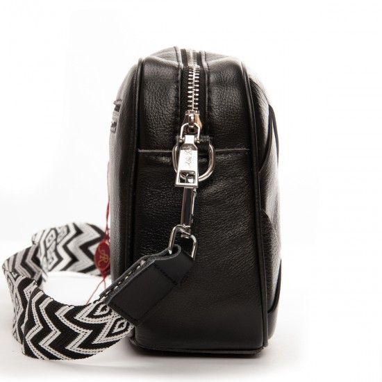 Жіноча сумка з натуральної шкіри ALEX RAI 6616 чорний