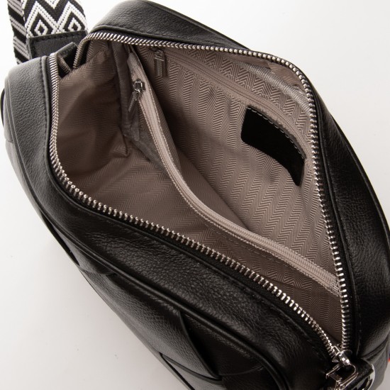 Жіноча сумка з натуральної шкіри ALEX RAI 6616 чорний