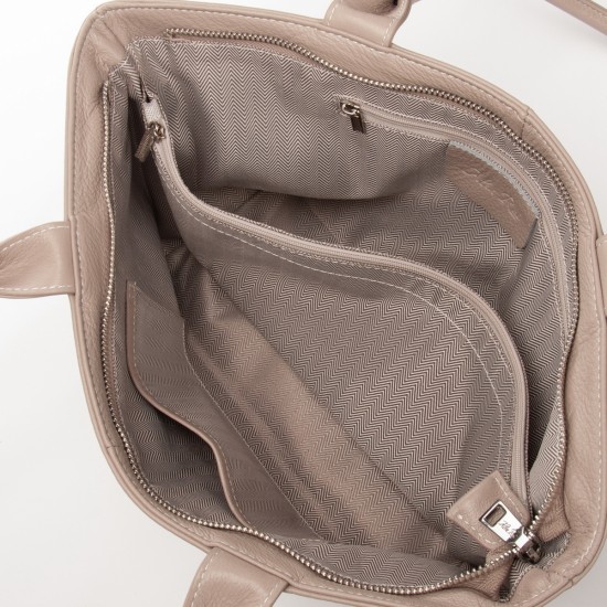 Жіноча сумка з натуральної шкіри ALEX RAI 5002-9 бежевий