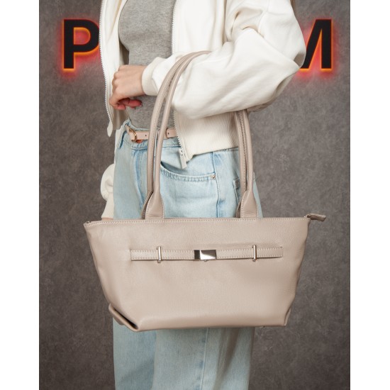 Жіноча сумка з натуральної шкіри ALEX RAI 5002-9 бежевий