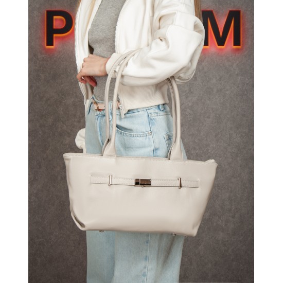 Жіноча сумка з натуральної шкіри ALEX RAI 5002-9 світло-сірий